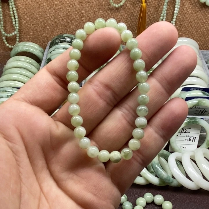 蛇纹石玉未镶嵌手链