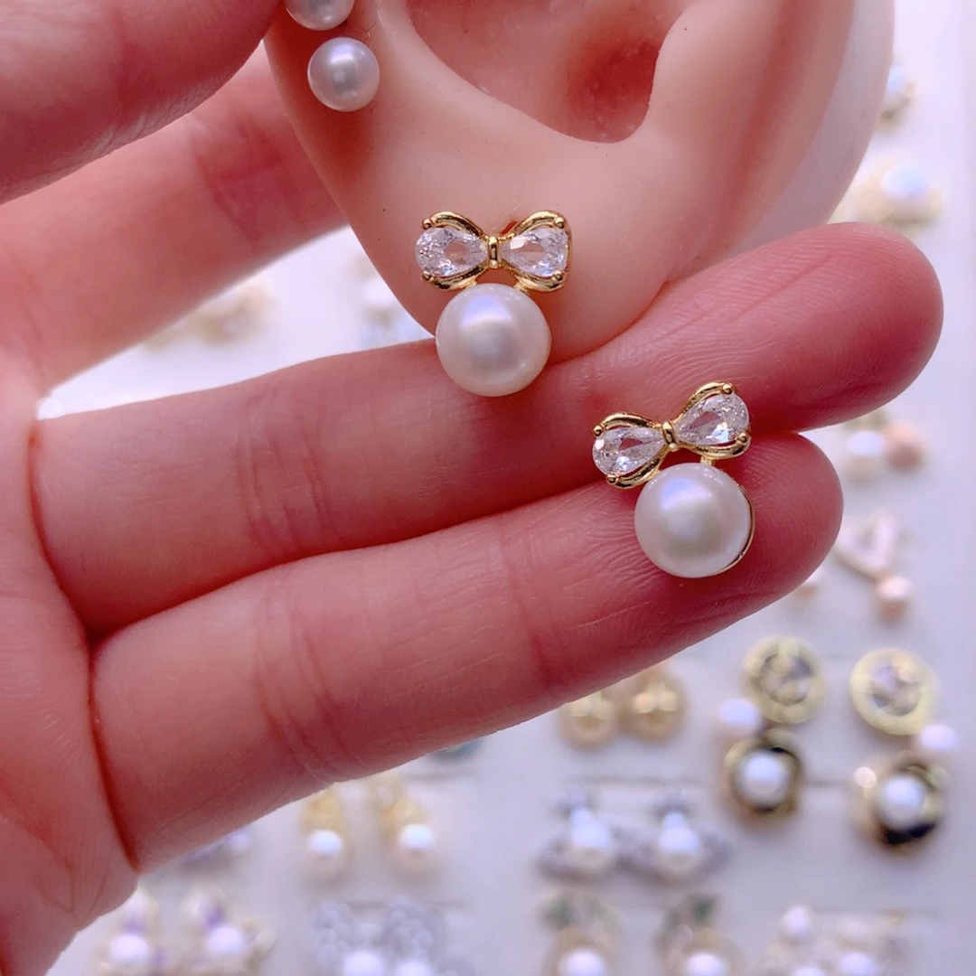 耳饰合金淡水珍珠