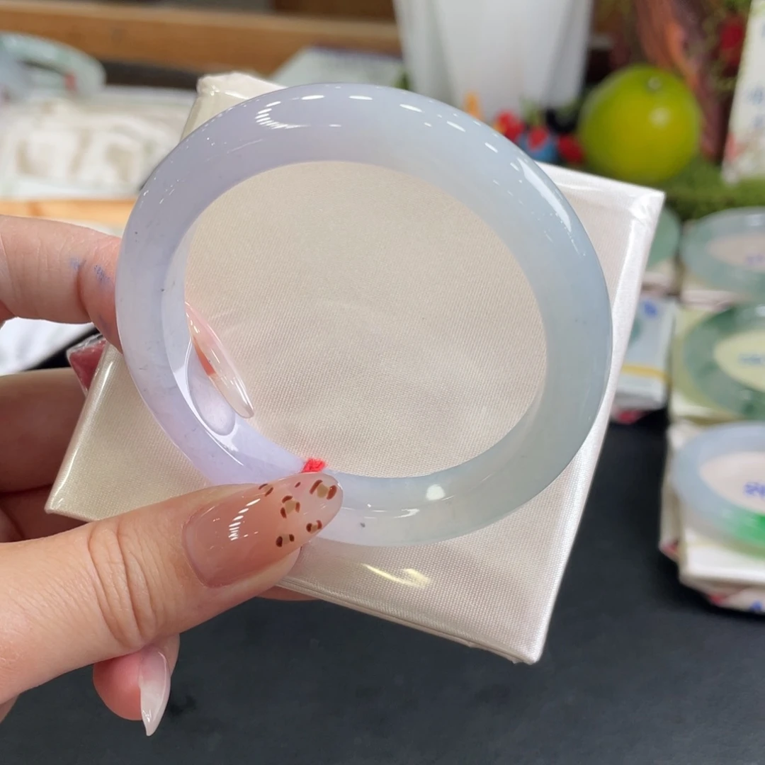 翡翠未镶嵌手镯52正 特色料梦幻马卡龙性价比好高强推