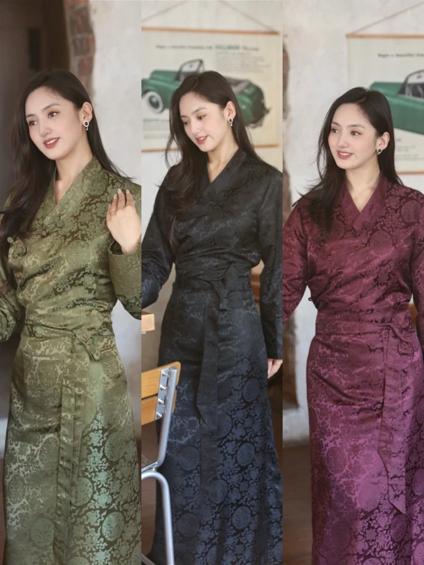 新款百搭显瘦【仿摹本】藏装博拉裙时尚民族风日常便服