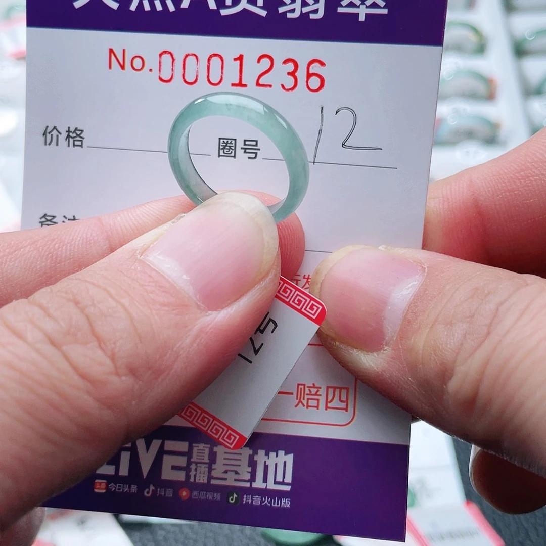 翡翠戒指未镶嵌天然A货翡翠戒指