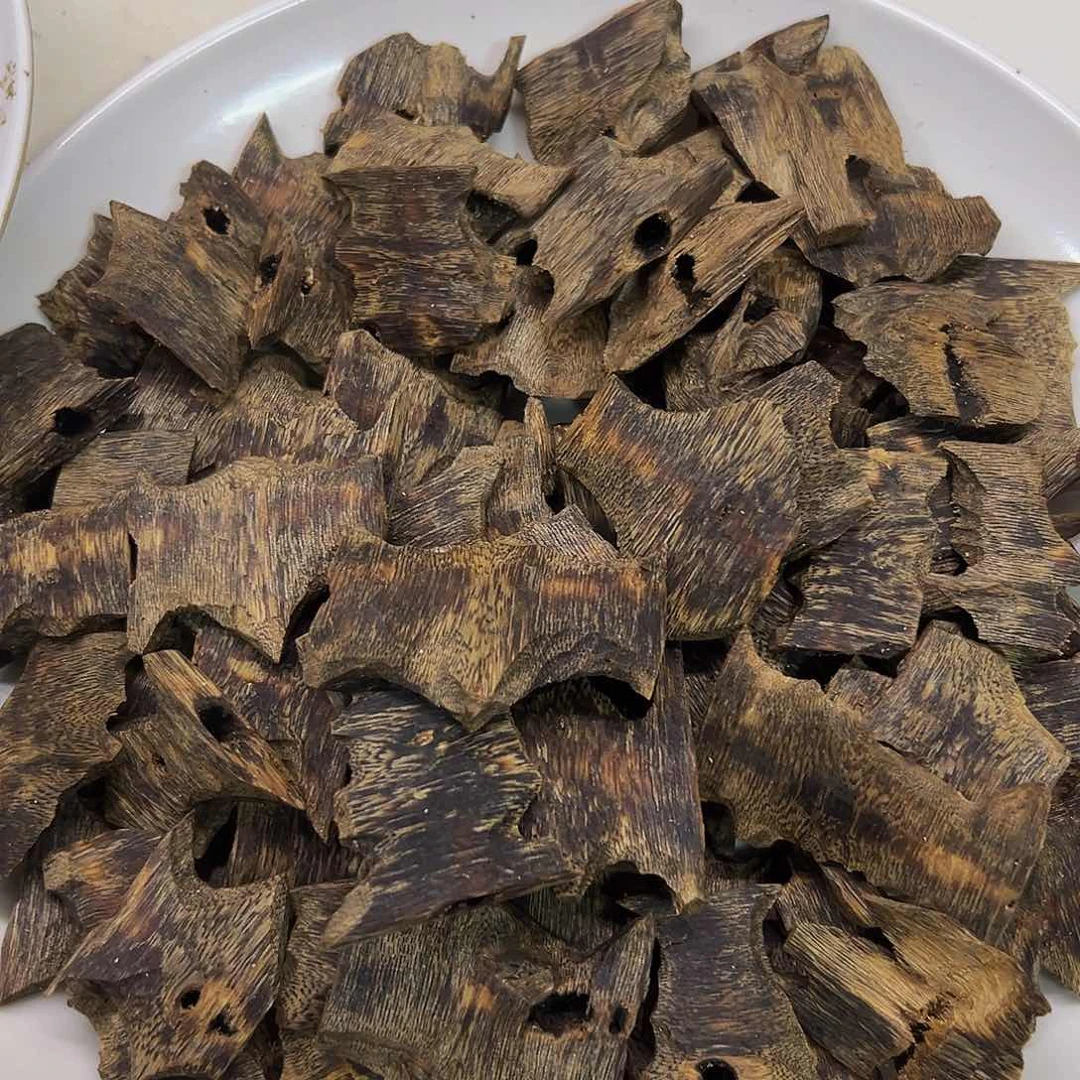 沉香沉香碎屑虎斑紫棋高油块料100克