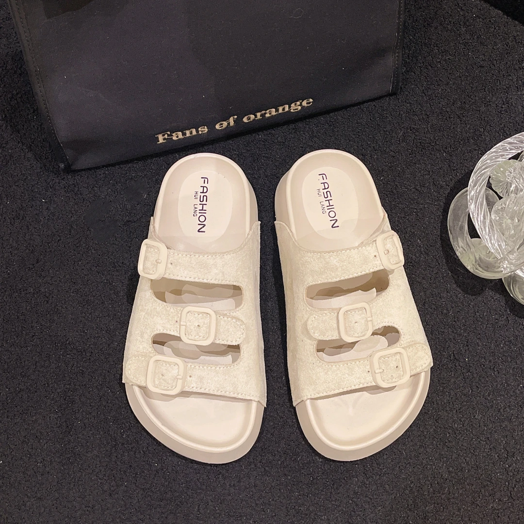 松糕厚底勃肯拖鞋女外穿夏季2025新款时尚百搭增高休闲沙滩凉拖鞋