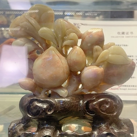 青田石福寿康宁寿桃
