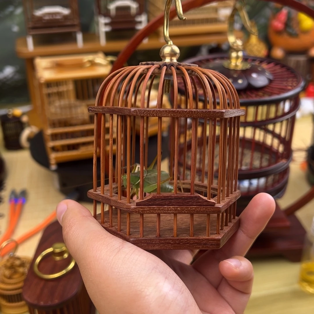 假***生扎嘴笼子红檀六角