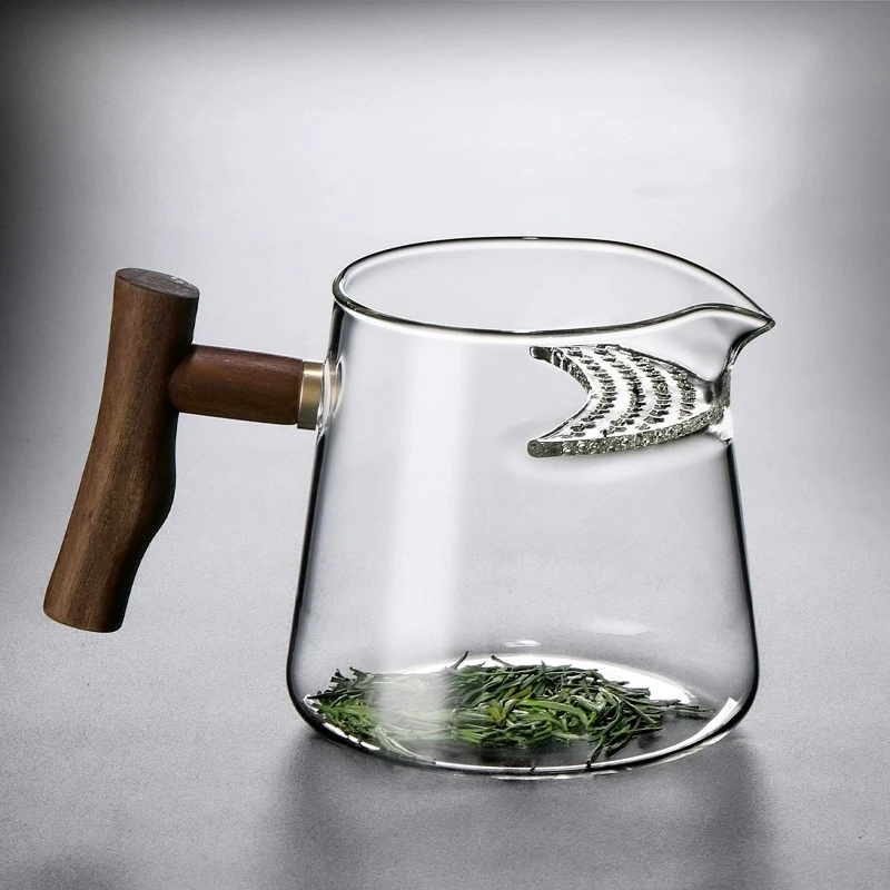 耐热泡茶公道杯玻璃高档一体分茶杯高端茶滤茶海防烫茶漏茶具配件