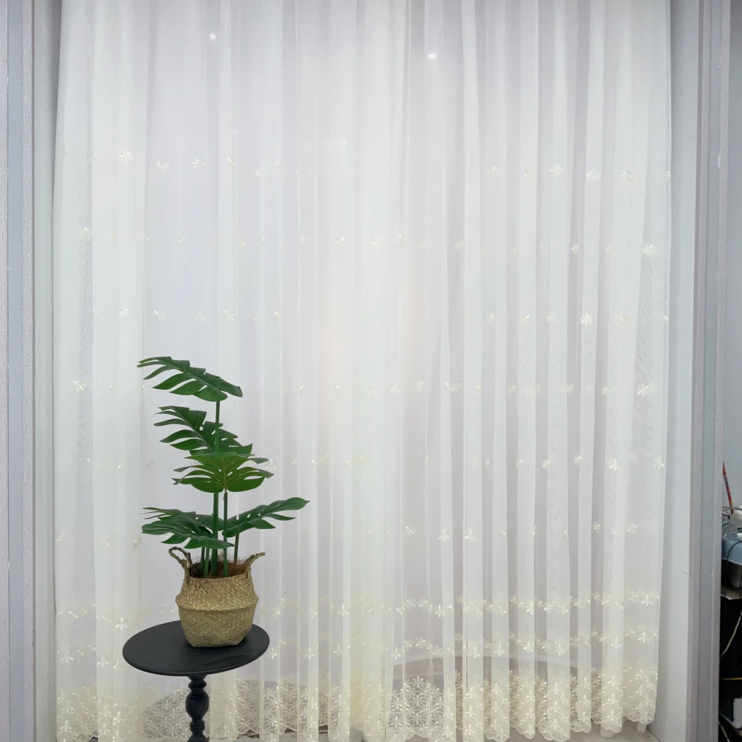 （6米对开）小花花 简约风 纱帘