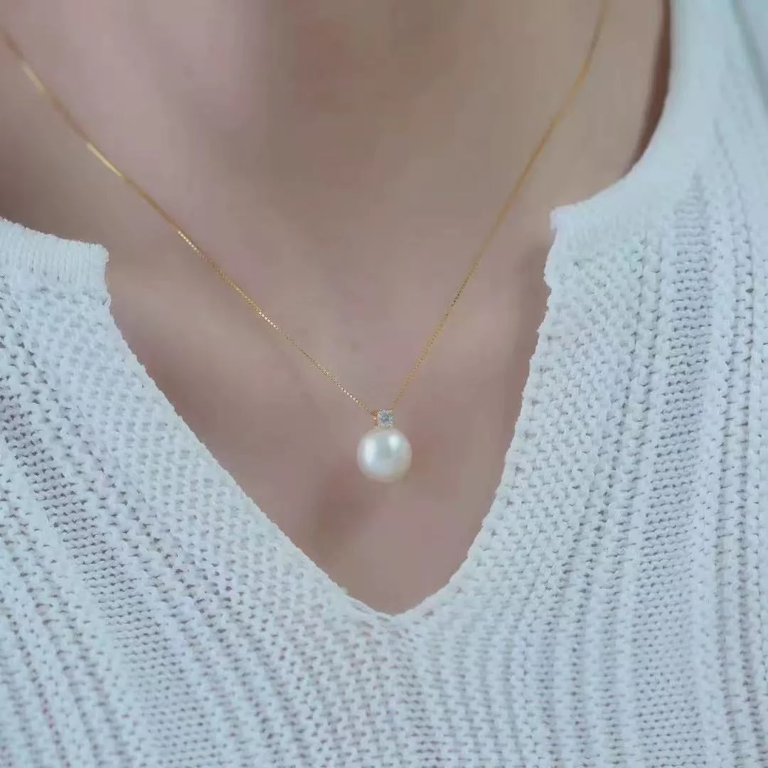 【绍兴龙华】 时尚温柔戴妃单珠吊坠项链S9033