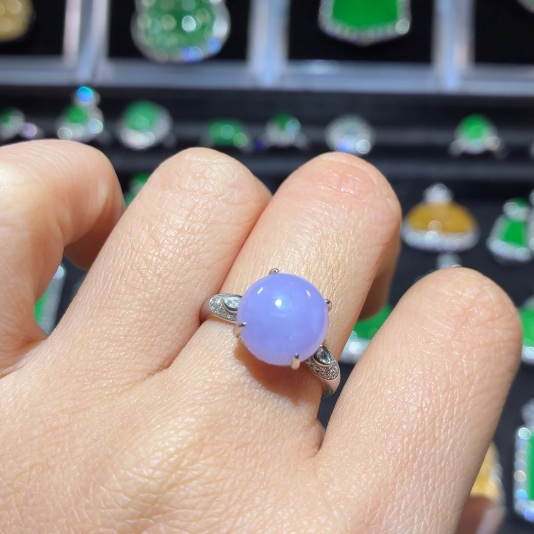 翡翠18K金镶嵌吊坠(不含链)翡翠