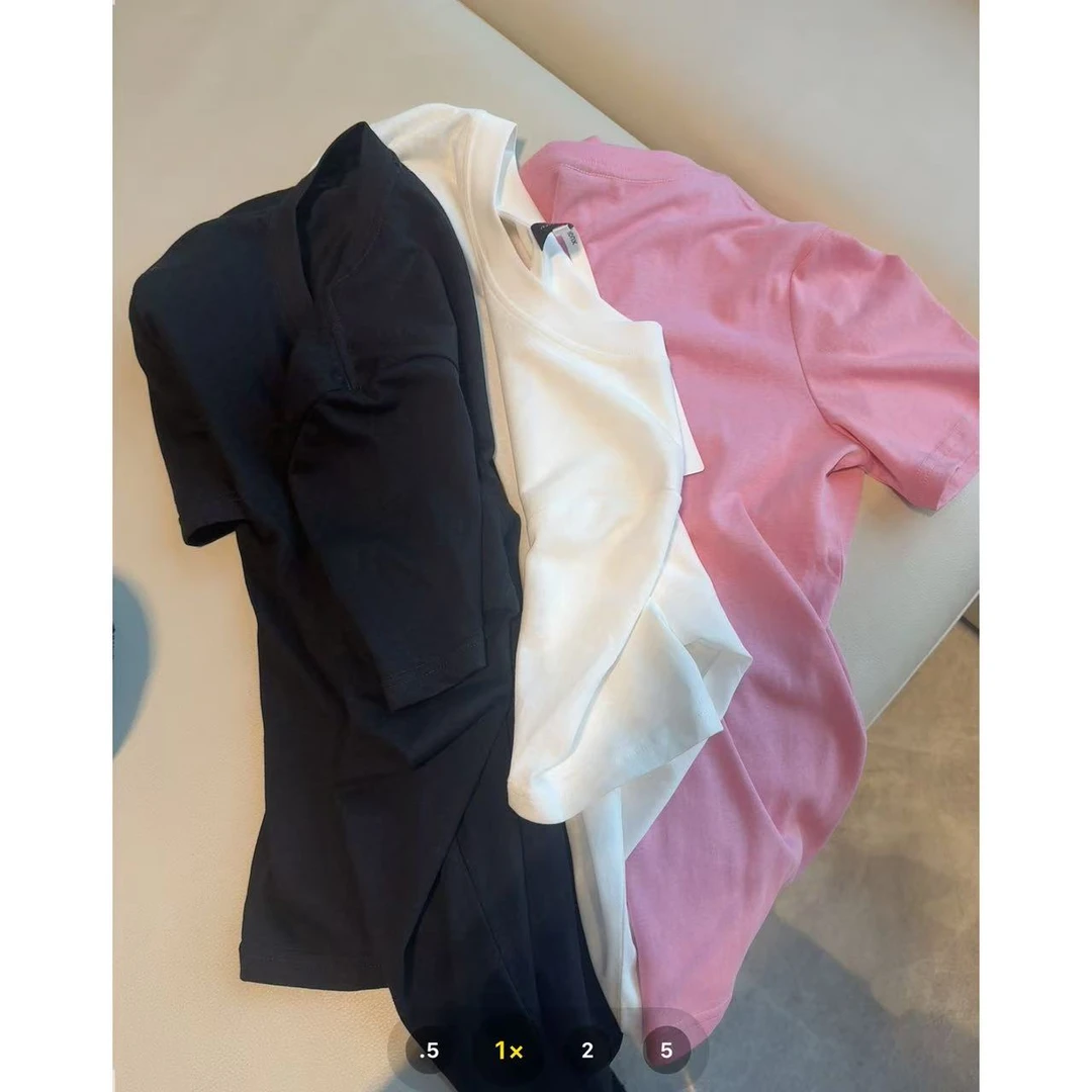 徐秋阳  原生T(常规版型)春夏新款百搭休闲显瘦显白短袖12086