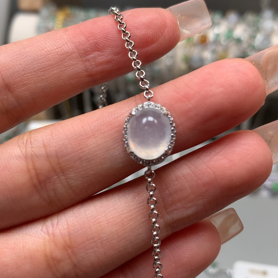 翡翠银S925镶嵌颈饰千*鹤手链4