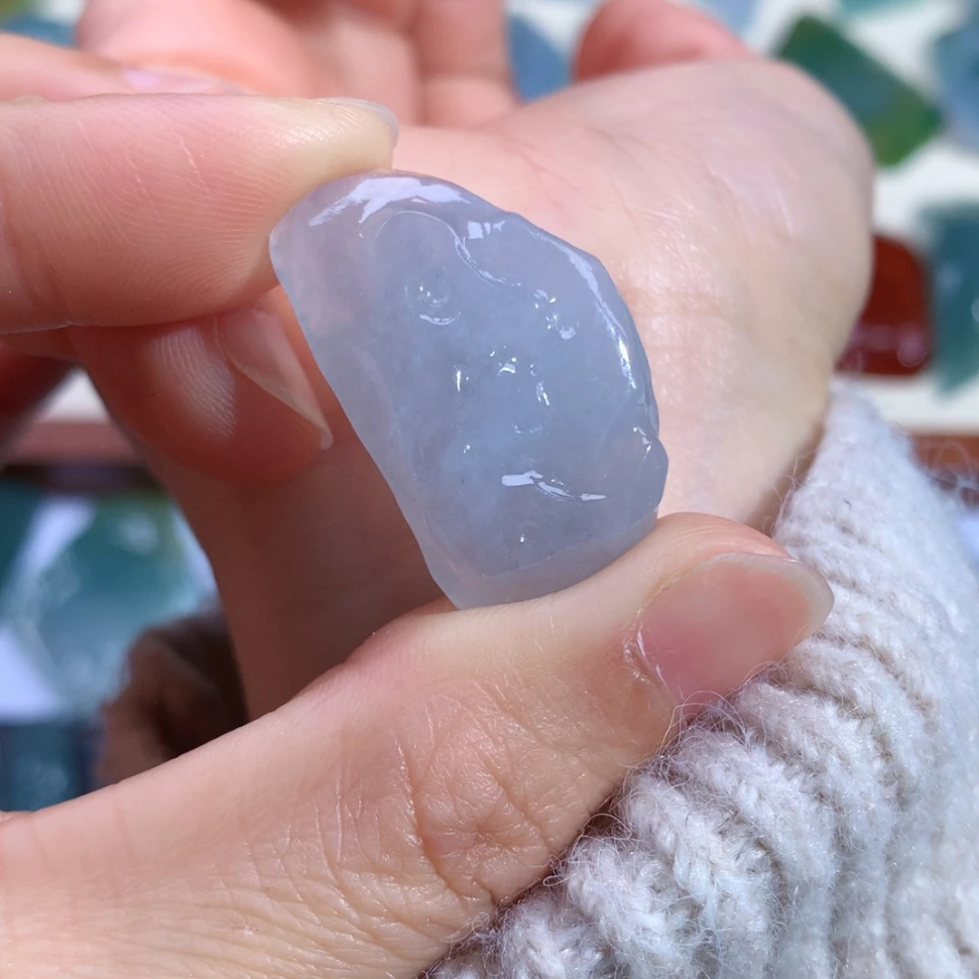 翡翠未镶嵌颈饰天然缅甸翡翠包邮包打孔