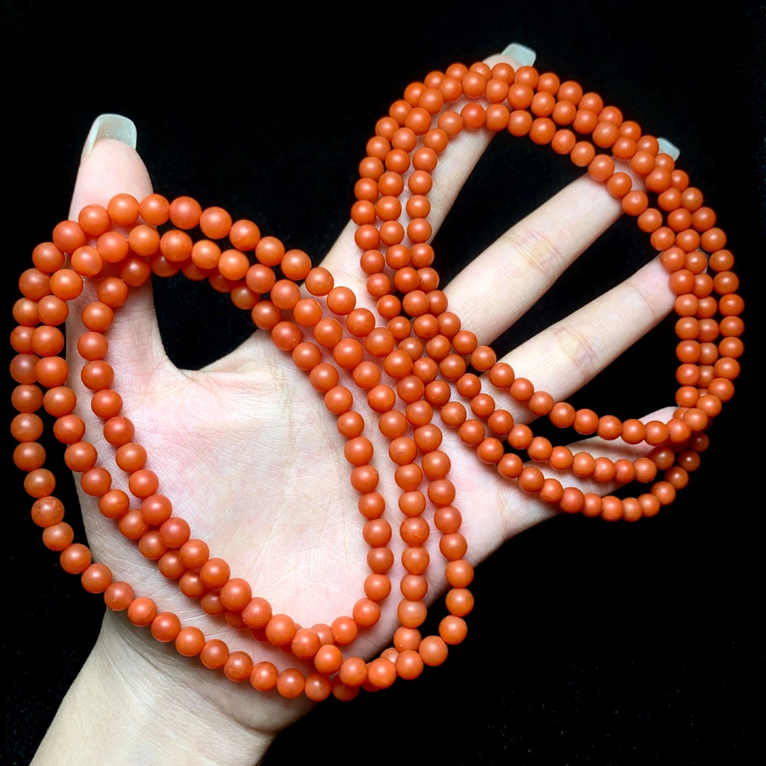 【云上叙】南红多圈手串-多样性发其一-5mm V87892-7（东哥）