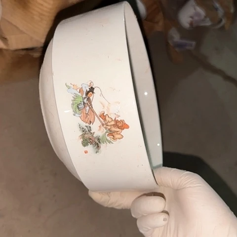 瓷片国营厂库存微瑕18厘米