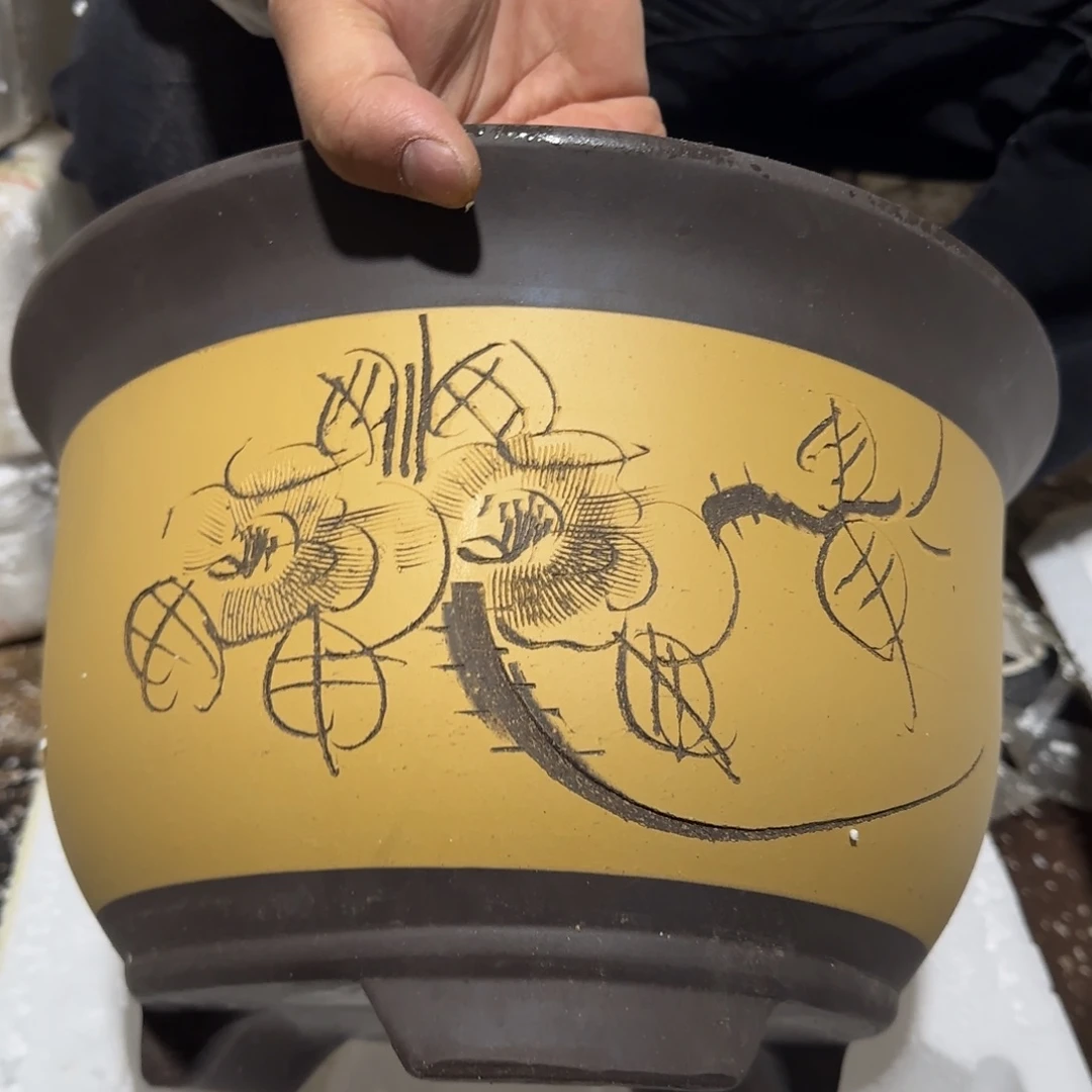 紫砂花盆口径33厘米