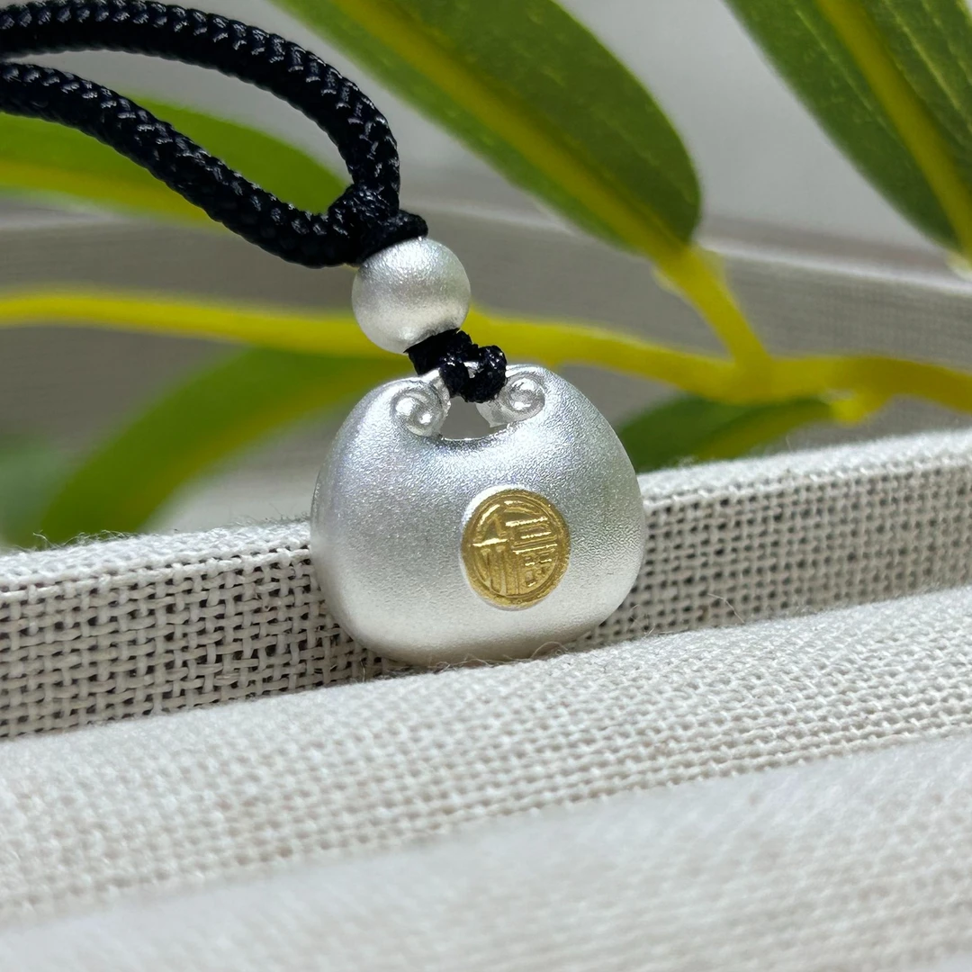 吊坠足银 足银小胖福吊坠