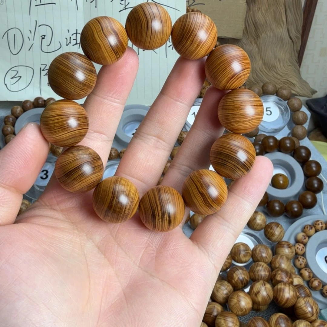 太行黑油素珠手串