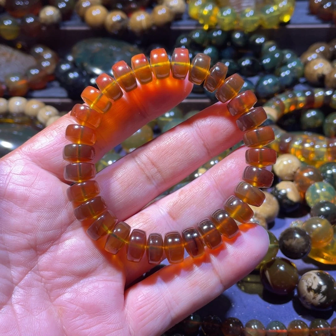 琥珀未镶嵌手链天然