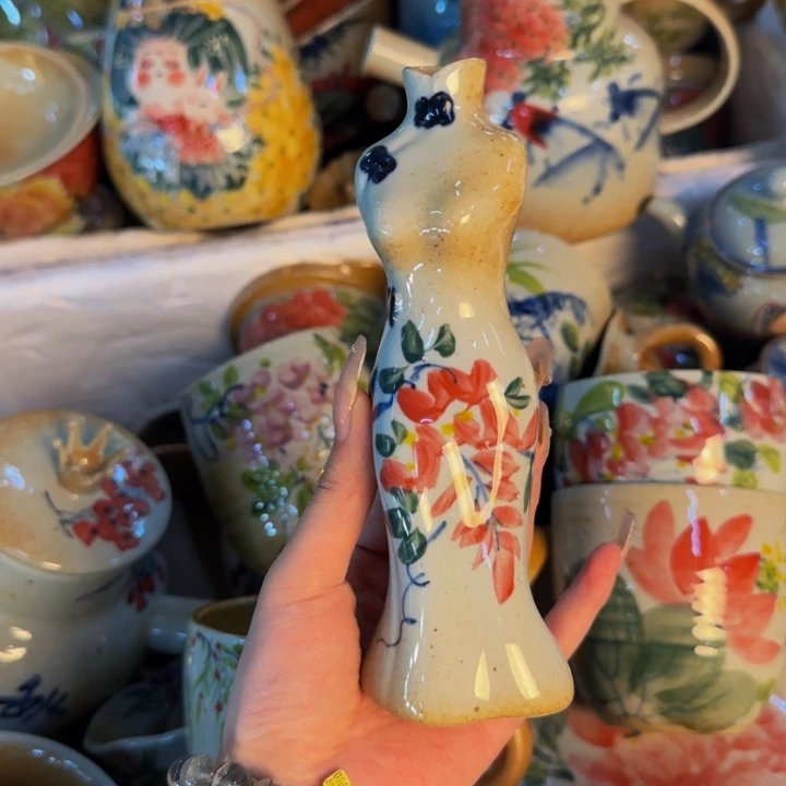 瓷片手工手绘细微不一样