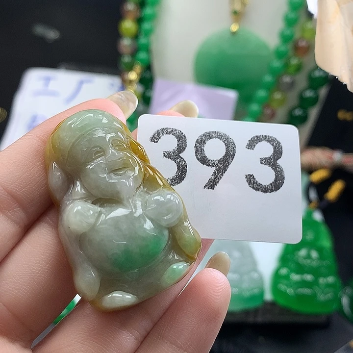 翡翠未镶嵌吊坠(赠链)