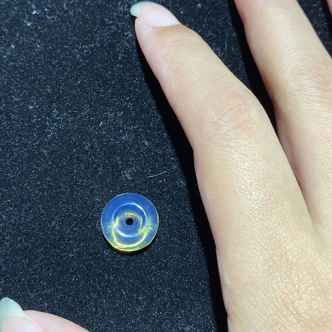 蓝珀未镶嵌珠宝奇石小墩子配饰