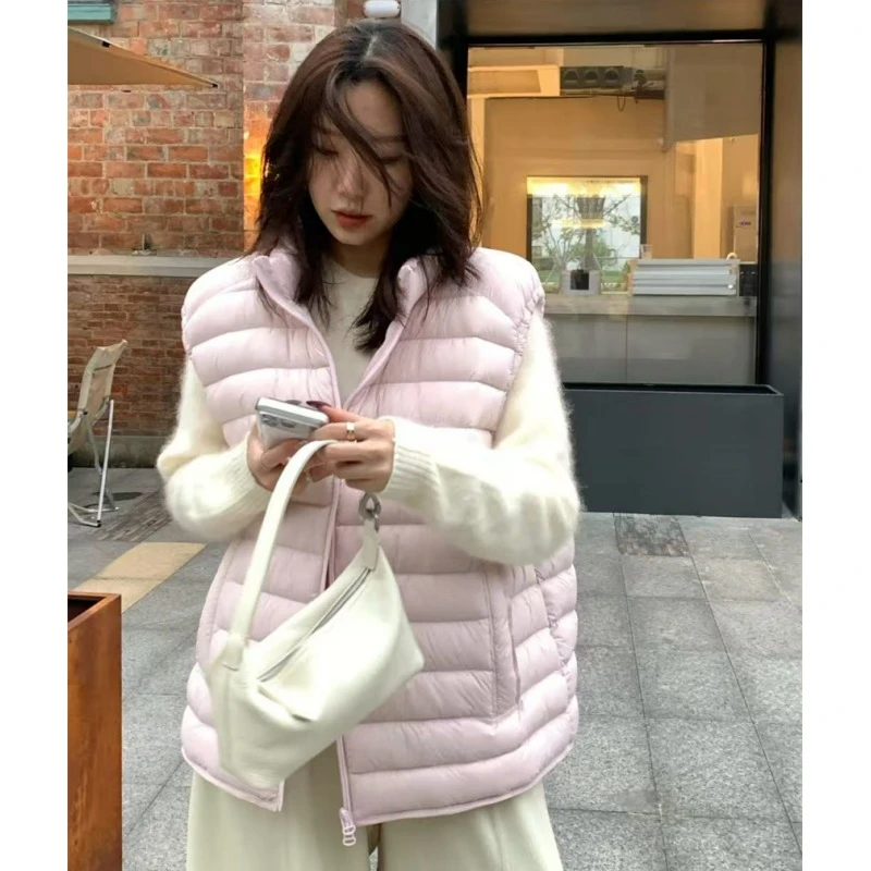 2025新款保暖坎肩排骨羽绒马甲女士秋冬外穿时髦洋气背心马夹外套