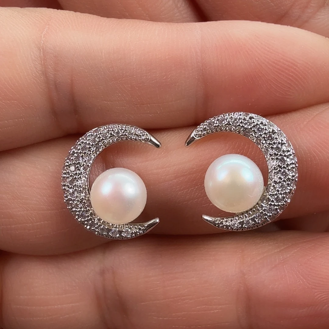 淡水珍珠耳饰未镶嵌