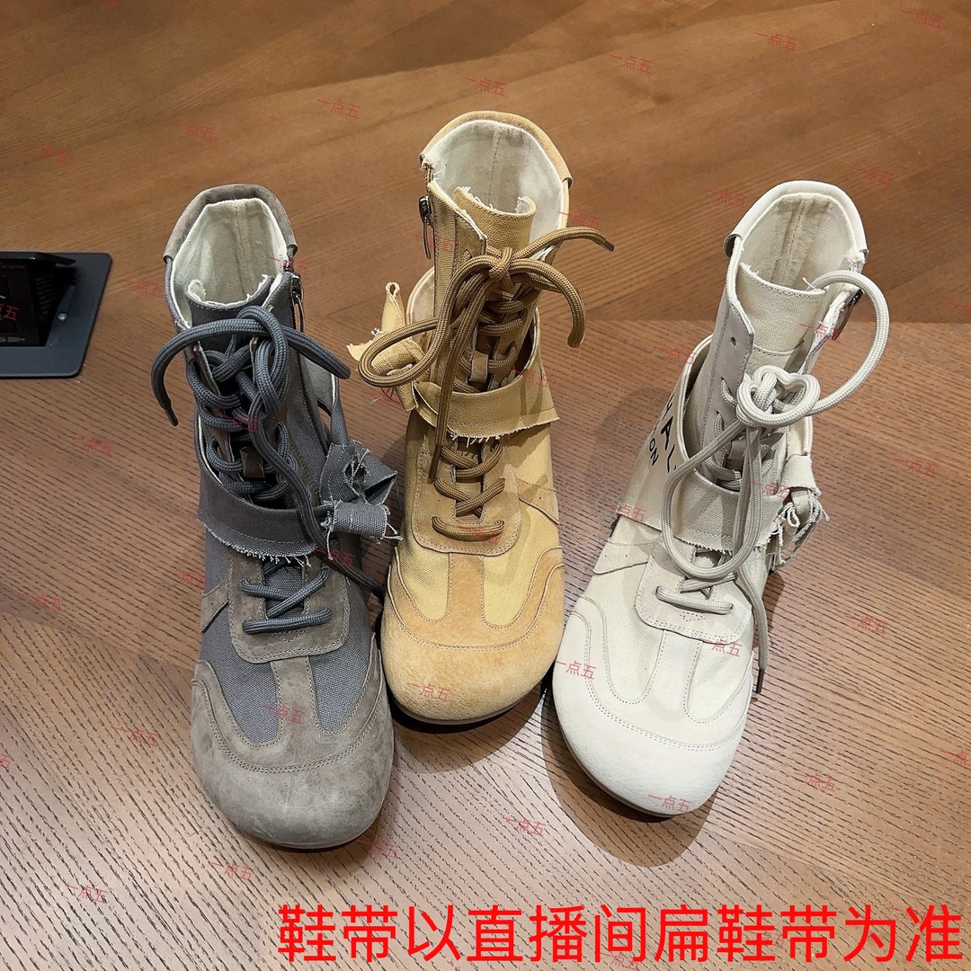 一点五隐形增高12CM女鞋夏季新款帆布鞋经典德训百搭款