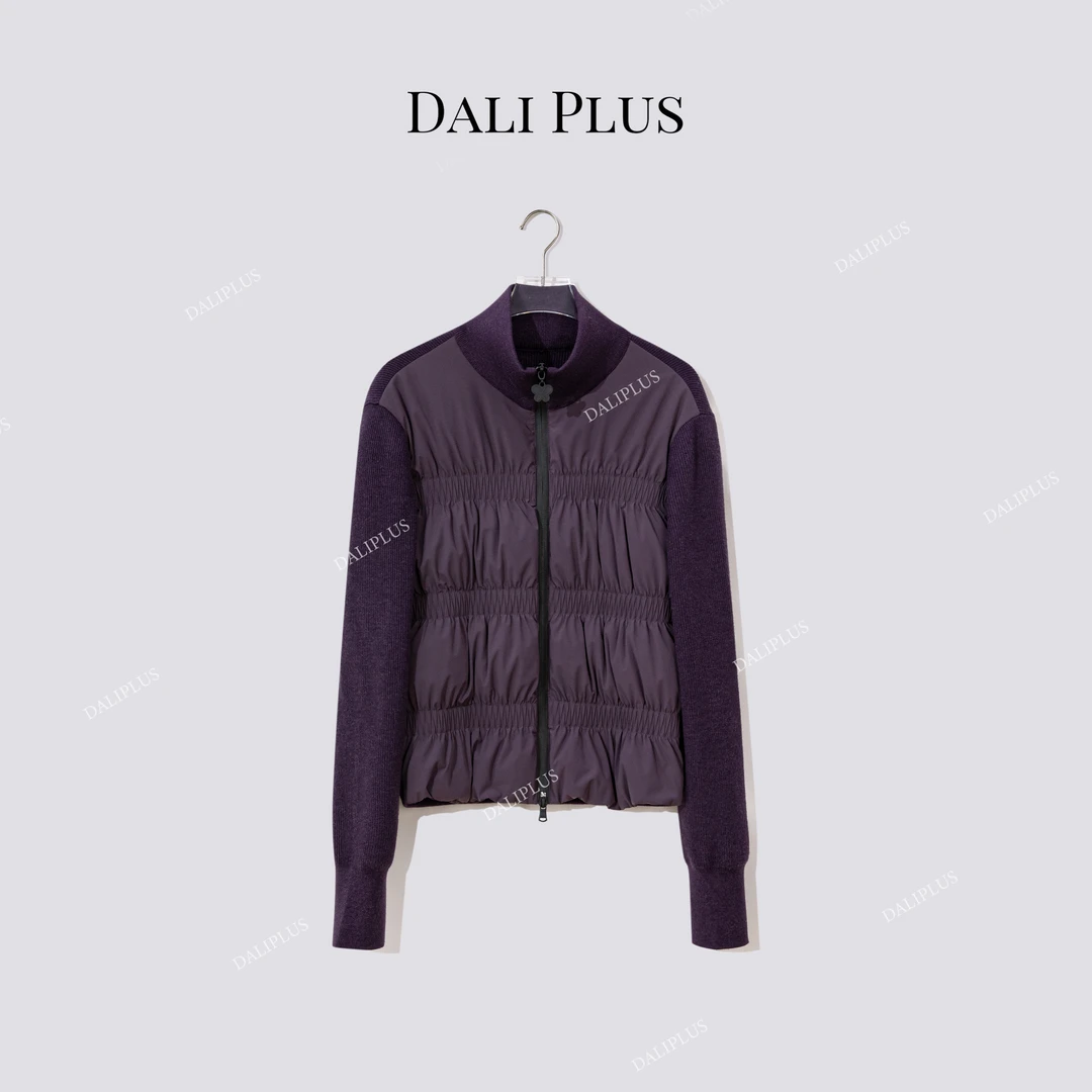 DALI PLUS“排骨衣90白鹅绒服”针织拼接羽绒服外套-D5CH5235