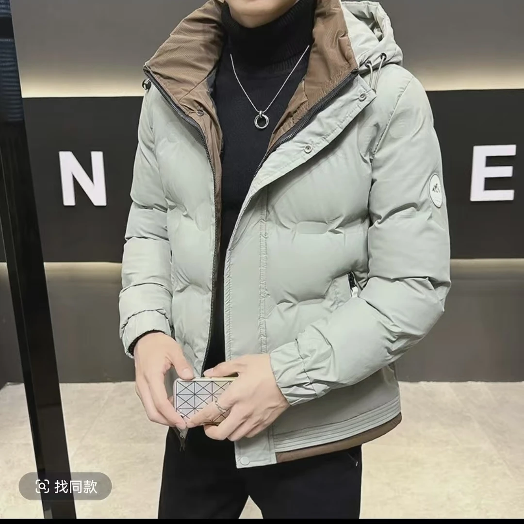 冬季休闲男款可拆卸带帽防寒服加厚保暖外套男士时尚8218