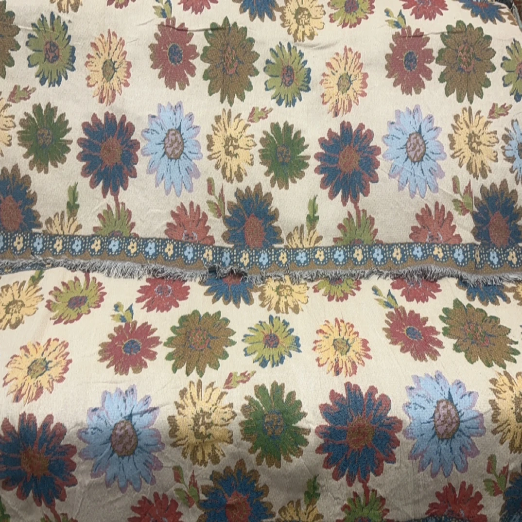 【90x230】太阳花±5cm流苏沙发毯靠背巾单座多座沙发毯