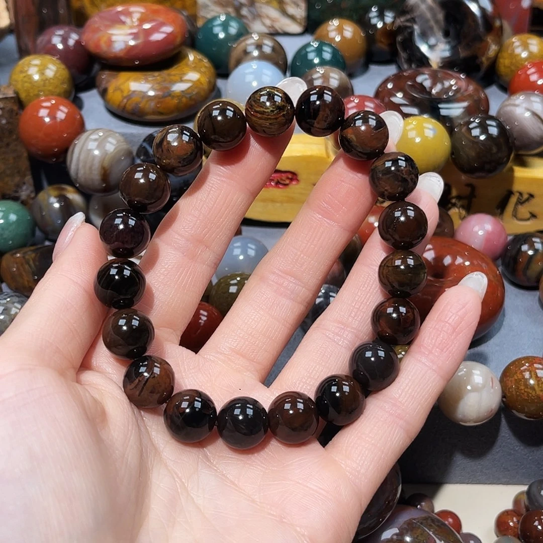 昱***询硅化玉未镶嵌天然北票硅化玉手串11.3