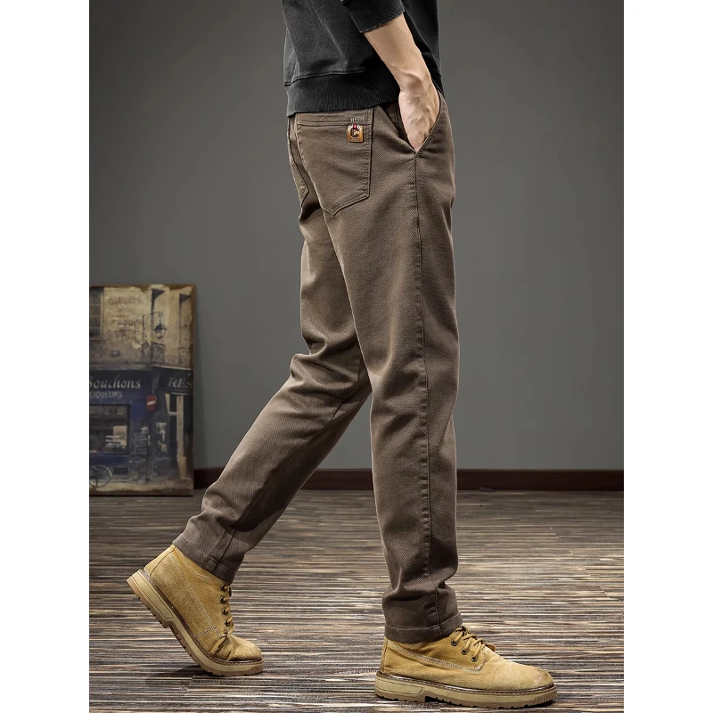 休闲裤男秋季2025新款美式复古直筒潮流宽松百搭潮牌高级感小西裤