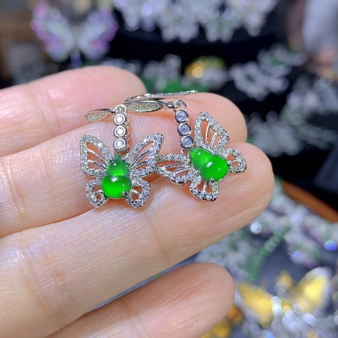 翡翠颈饰银S925镶嵌天然翡翠