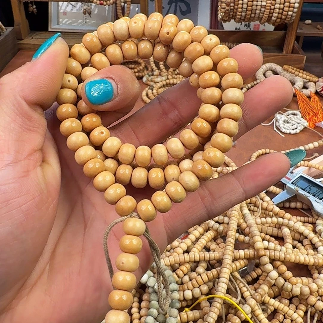 手串菩提根/象牙果龙脊菩提算盘长串带月