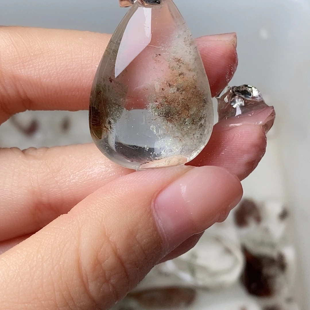 水晶颈饰银S925镶嵌