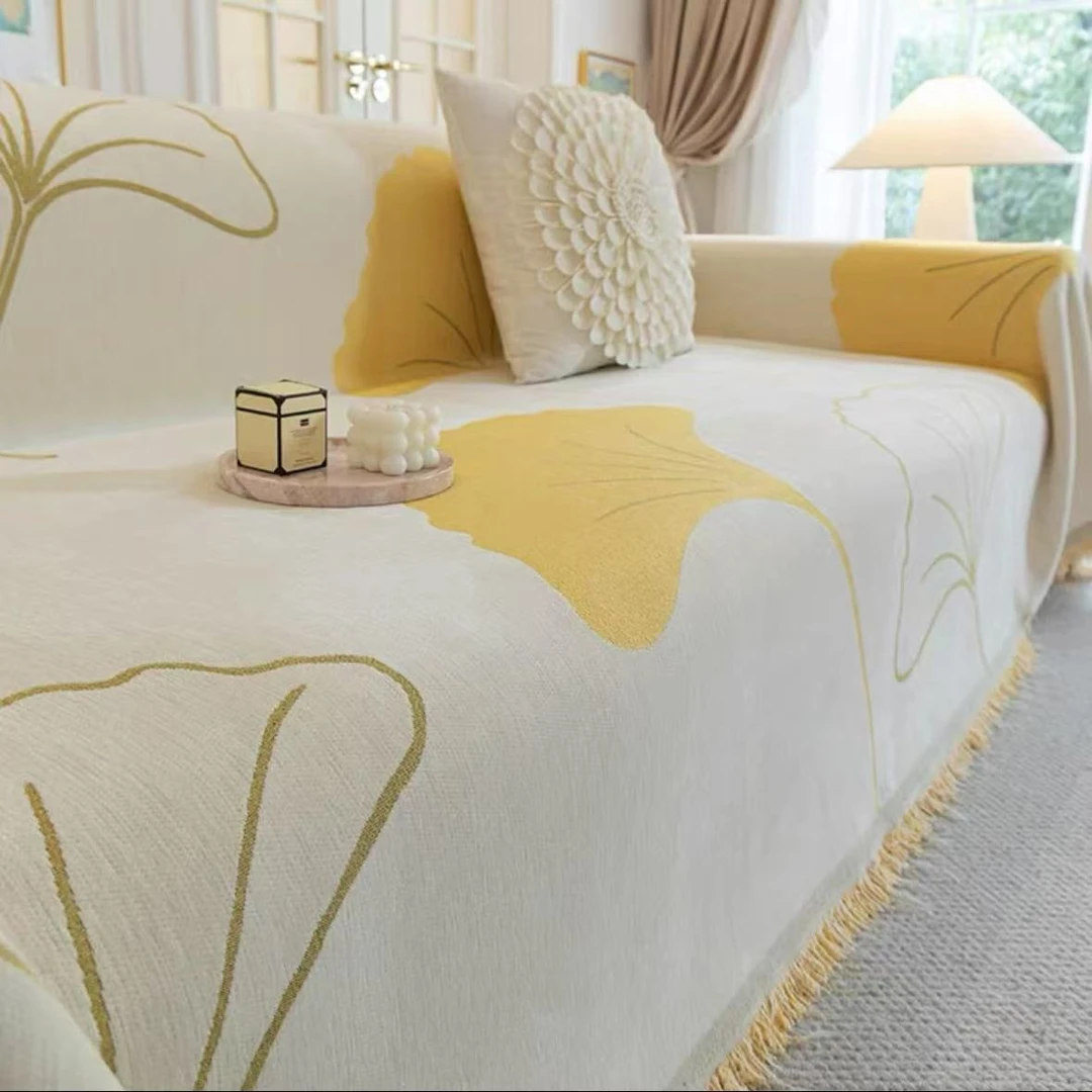 ins风防猫抓沙发巾现代简约沙发套万能全包四季通用靠背盖布毯