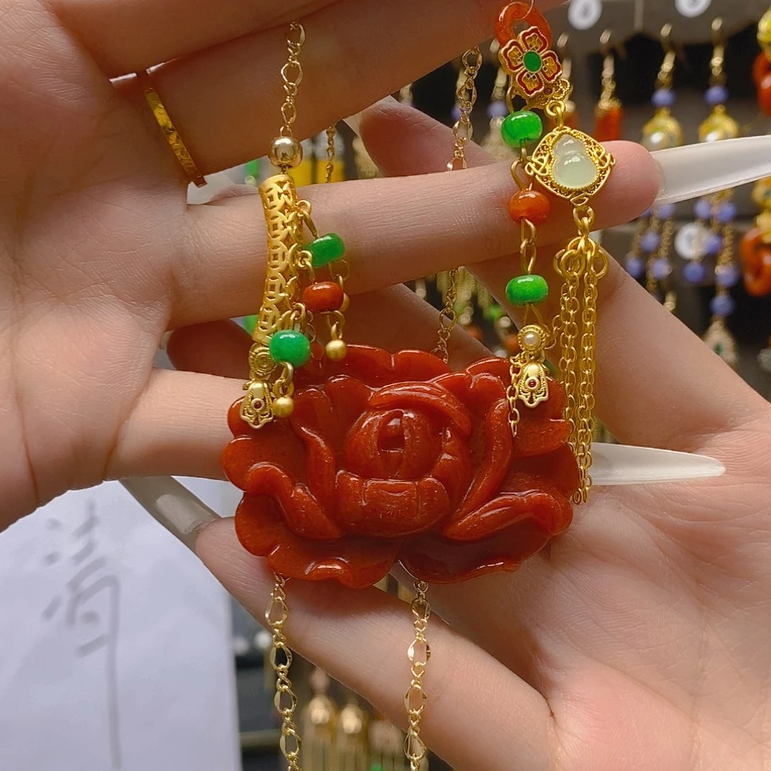 翡翠合金耳饰翡翠