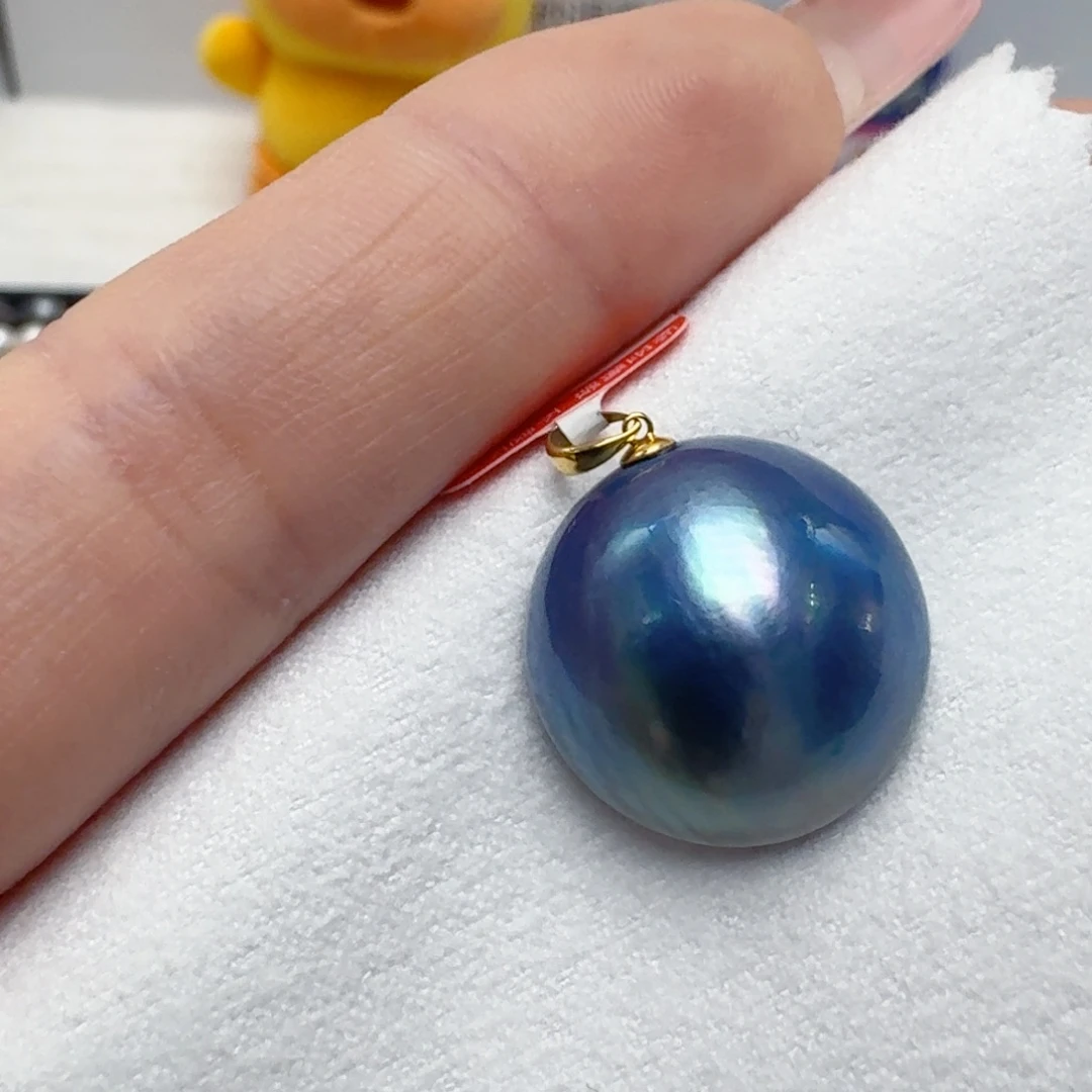 18K金镶嵌拼合珍珠（马贝珠）颈饰@@md014