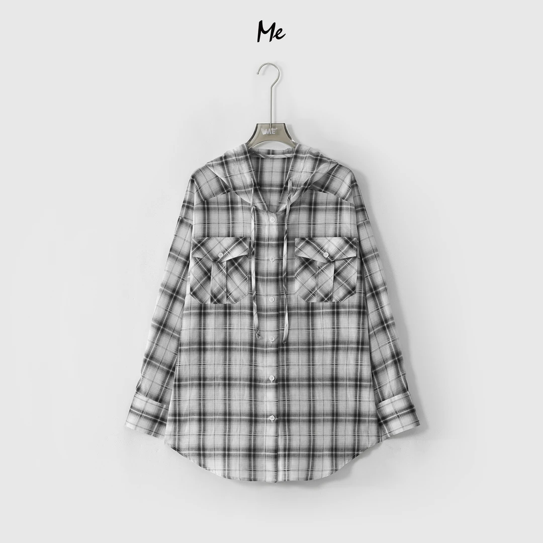 ME【温莎格空调衫】100棉巨遮肉复古英伦风时尚一手长外套MESS4140