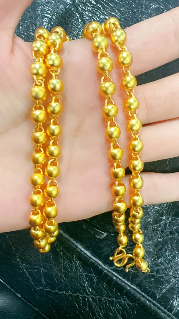 合金项链 卡6古法珠项链