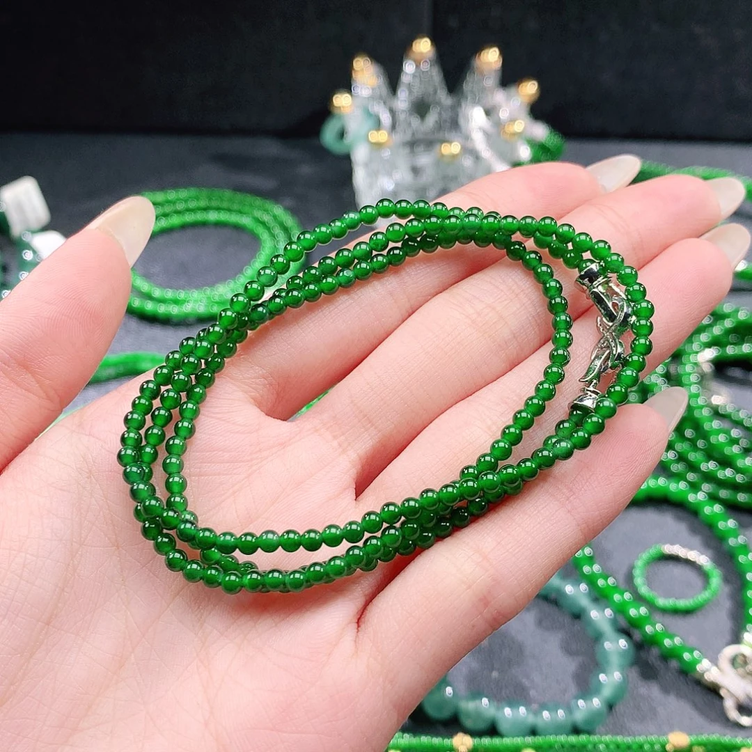 *****翡翠未镶嵌手串项链