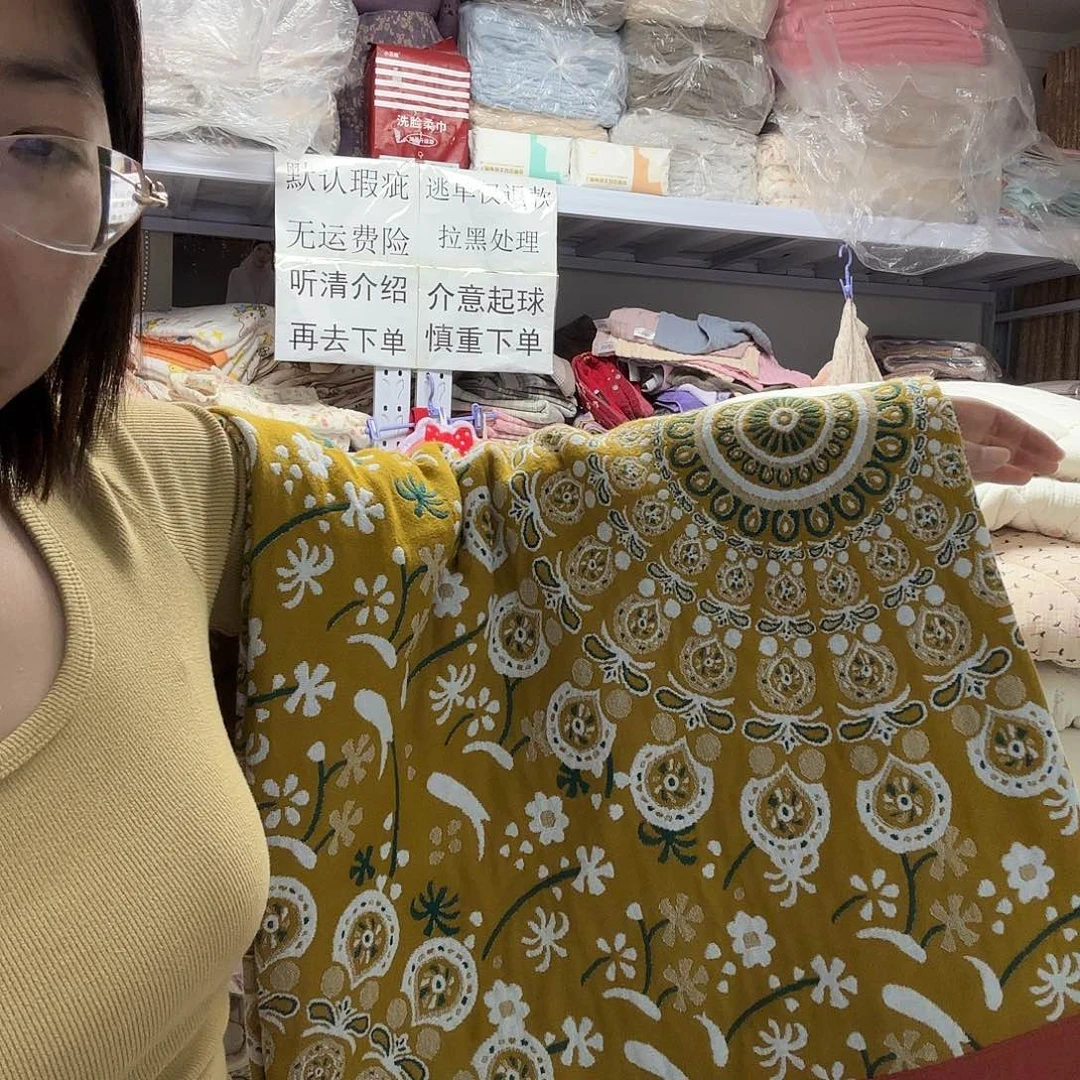 棉纯棉黄色大花枕套