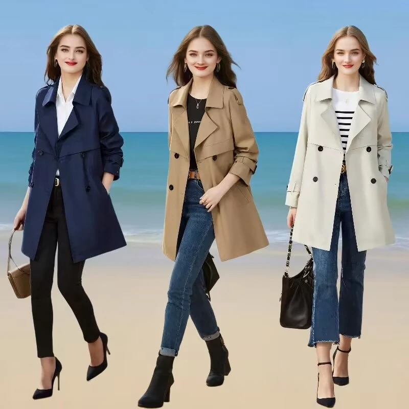 风衣女2025秋装秋天衣服新款中长款春秋修身收腰显瘦气质百搭外套