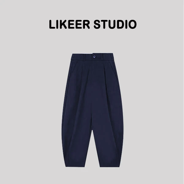 【蒋南孙风】2025消胯弯刀裤纯色宽松休闲阔腿裤极简哈伦裤B006