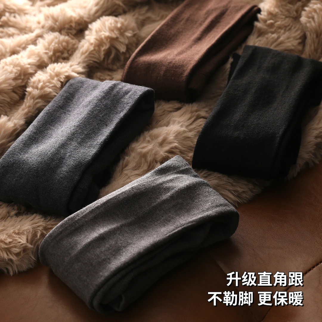 lassbibe新款羊毛蚕丝直角立体带脚型 亚光远红外升温连裤 打底袜
