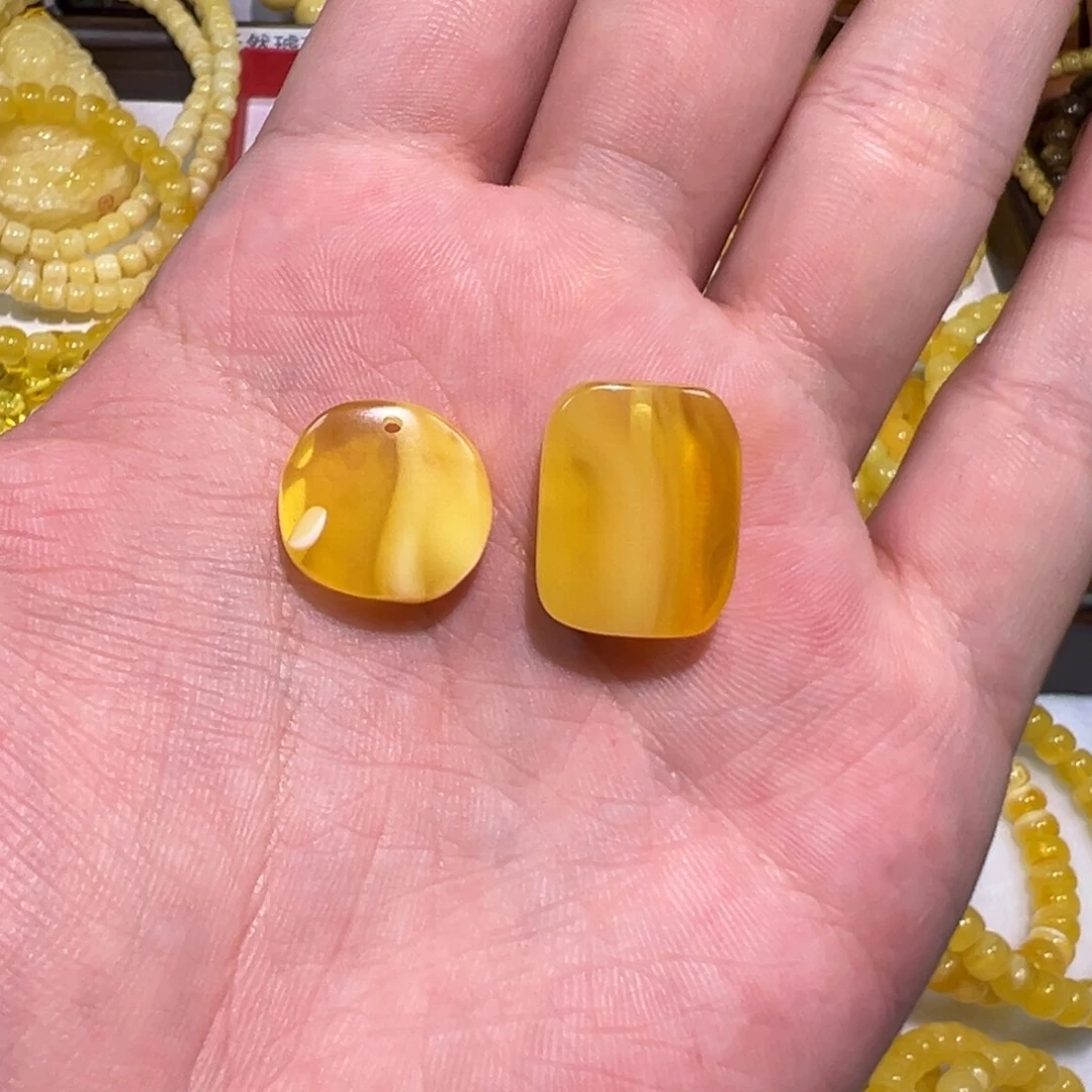 裸石蜜蜡未镶嵌侧挂+背云