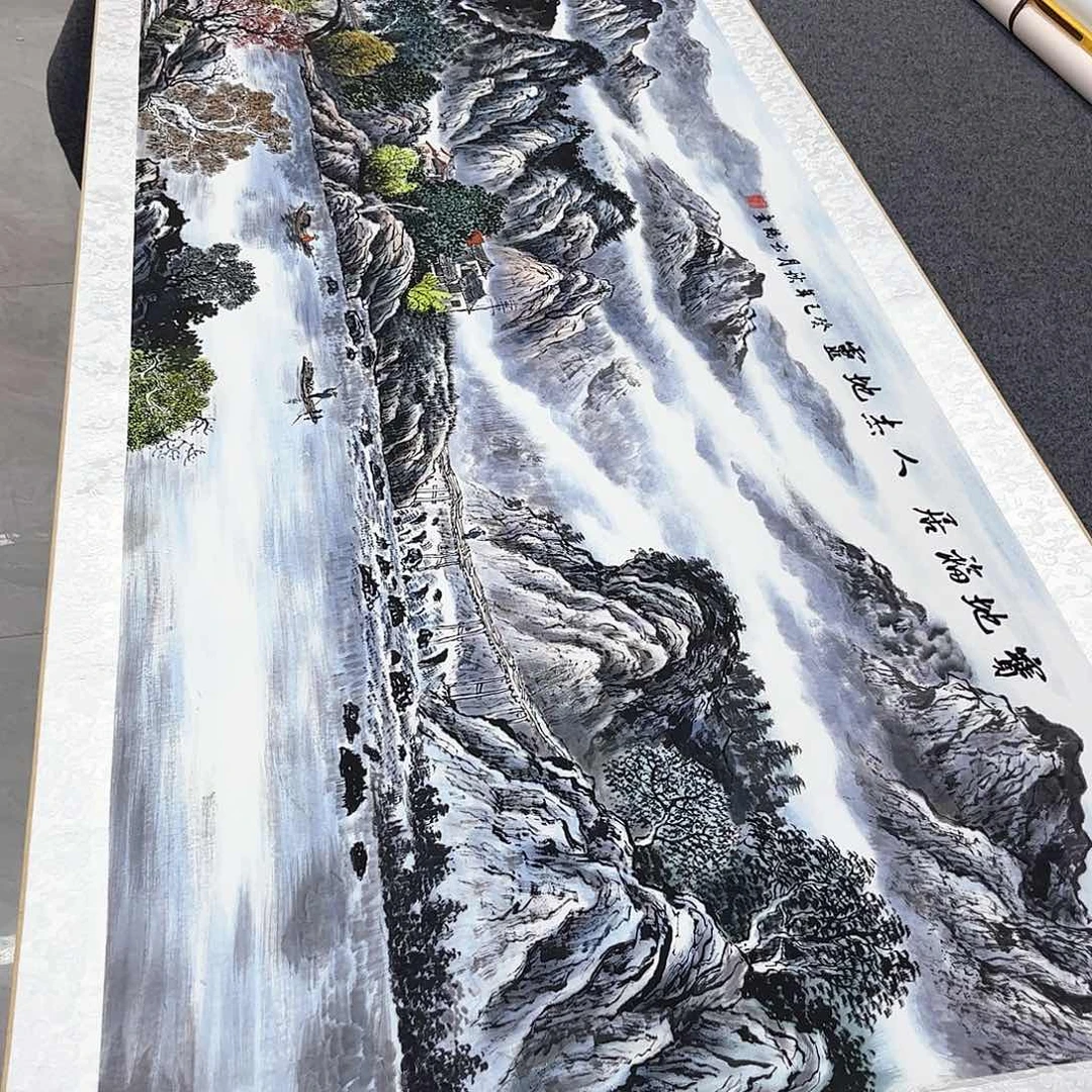 国画纯手工精品卷轴