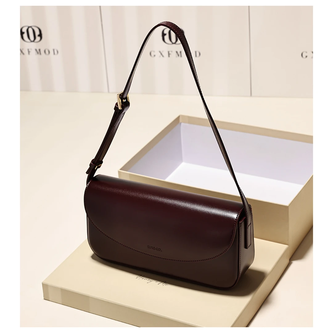 GXFMOD小众设计时尚真皮腋下包女2025新款高级感百搭法棍包斜挎包