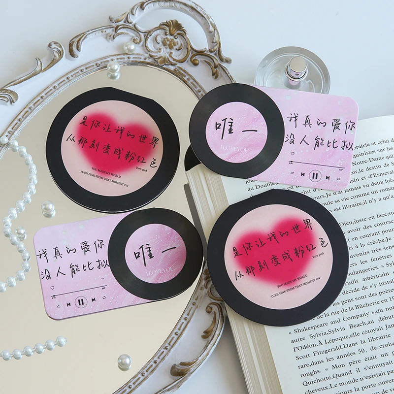 【绿萝】七夕新款唱机卡片鲜花包装装饰礼卡送女友diy资材